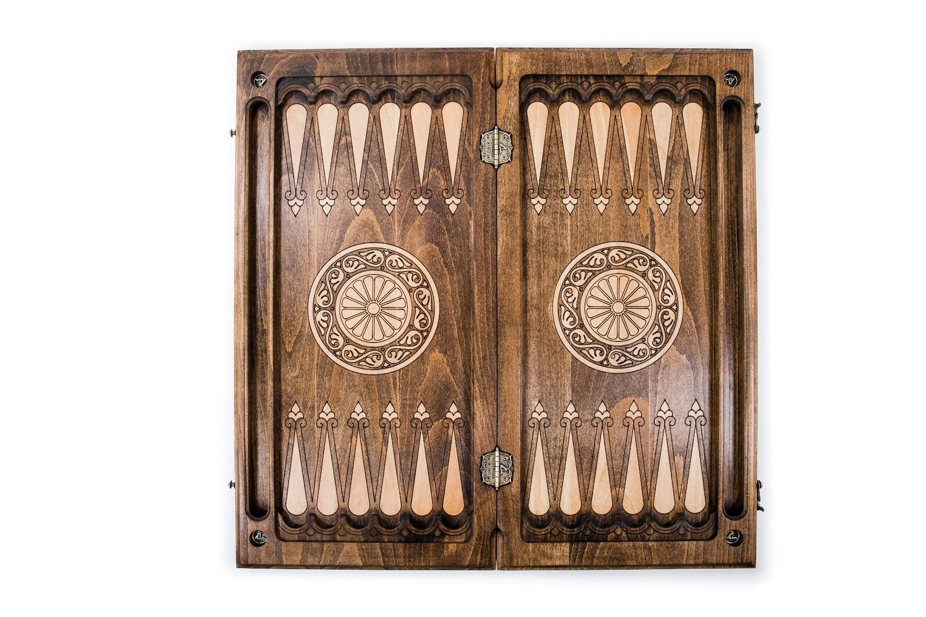 Backgammon With Ornamental Snowflake Motif Classic - HrachyaOhanyan Co