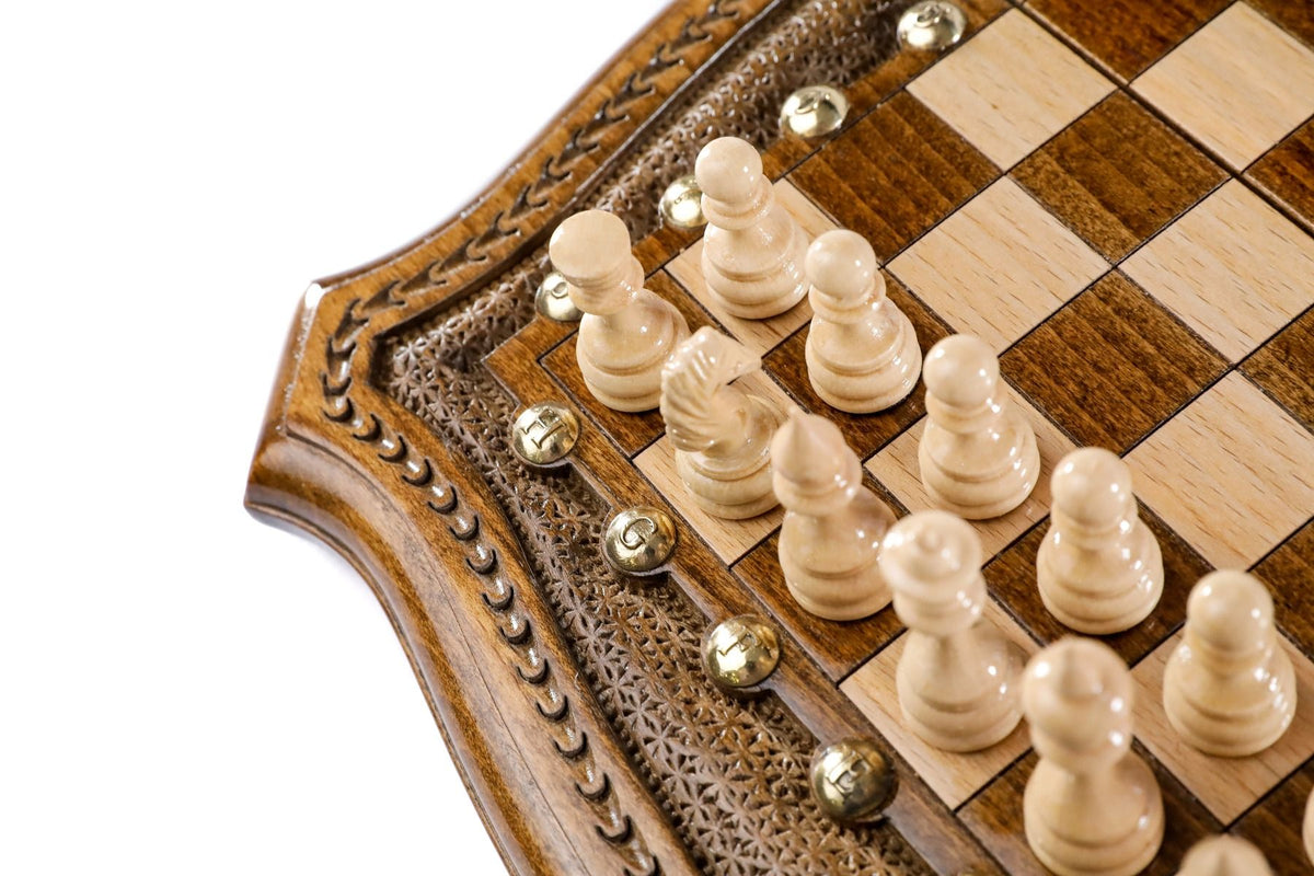 Chess-Backgammon With Copyrighted Contour Outline - HrachyaOhanyan Co