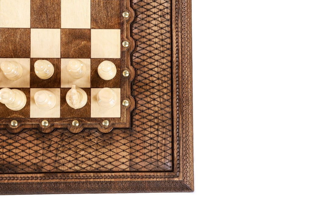 Classic Chess Table with Drawers, 60 cm – photo 9
