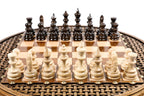 Circular Chess Set with Ornamental Weave Pattern, 50 cm – photo 3