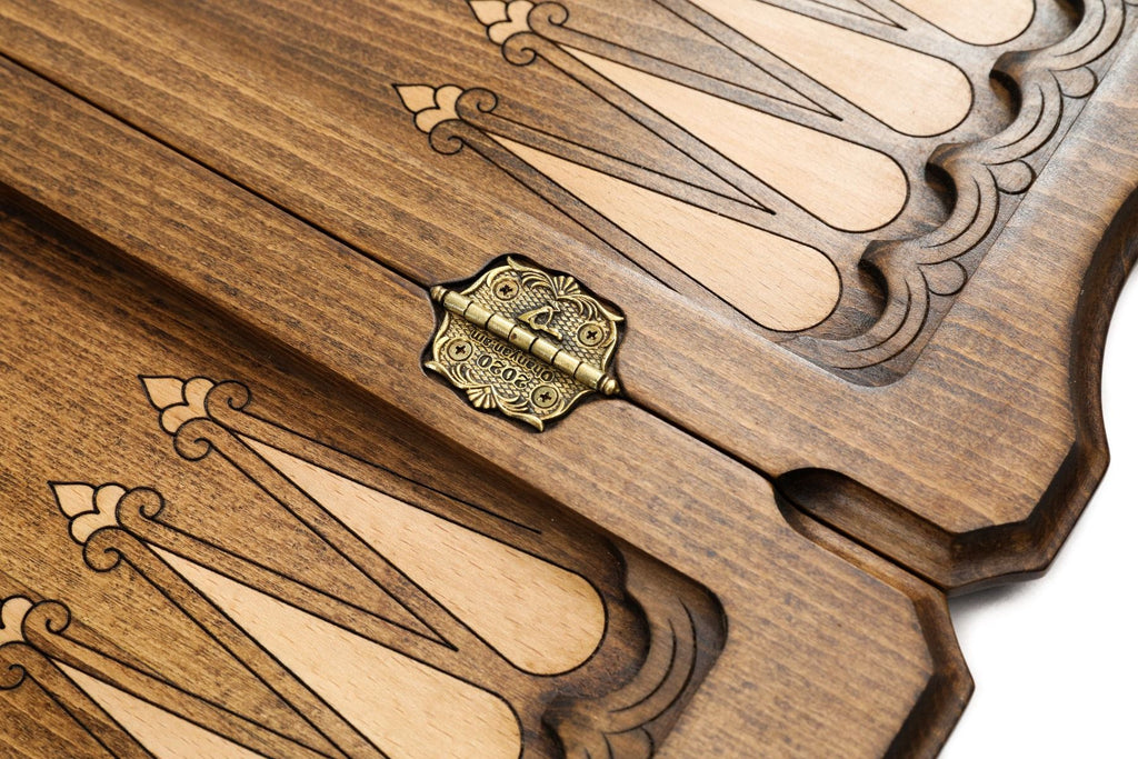 Church of St. Hripsime -Ornamental motif Backgammon with copyrighted Mount Ararat - HrachyaOhanyan Co