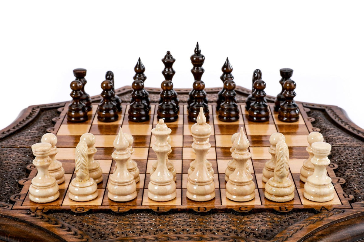 Star-Shaped Wooden Chess Set, 30 cm – photo 9