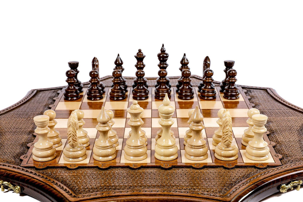 Star-Shaped Wooden Chess Set, 60 cm – photo 3