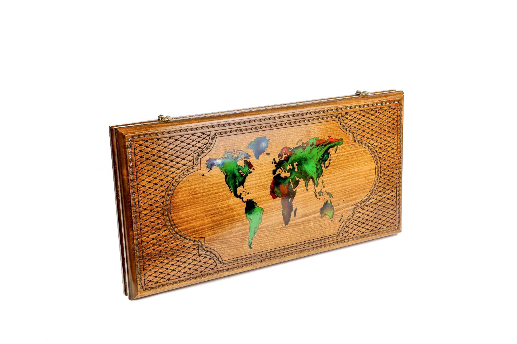 World Map - Epoxy Backgammon Classic - HrachyaOhanyan Co