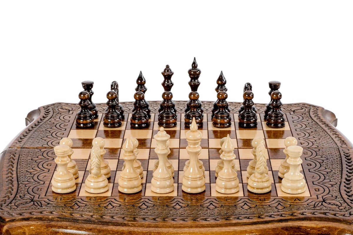 Juego de ajedrez con contorno perfilado, 30 cm – Modelo 21312 – foto 4
