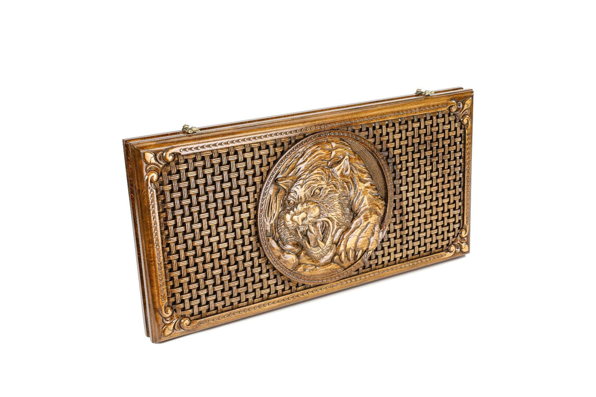 Backgammon-Set Tiger-Achteck, 60 cm – Foto 3