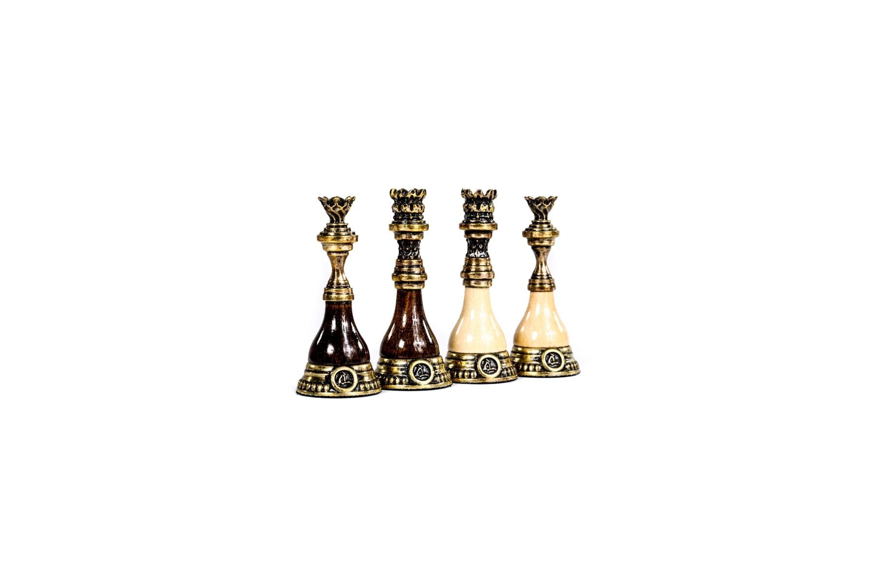 Chess figures bronze-wood - HrachyaOhanyan Co