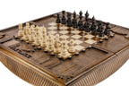 Carved Wooden Box-Style Chess Set, 60 cm – photo 2