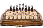Wooden Travel Chess Set with Contour Outline, 24 cm – photo 9