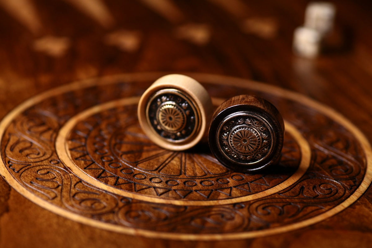 Backgammon Pieces Ornamental Motif