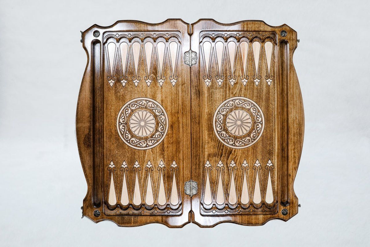 Backgammon-Set mit Löwe & Konturrand, 60 cm – Foto 9